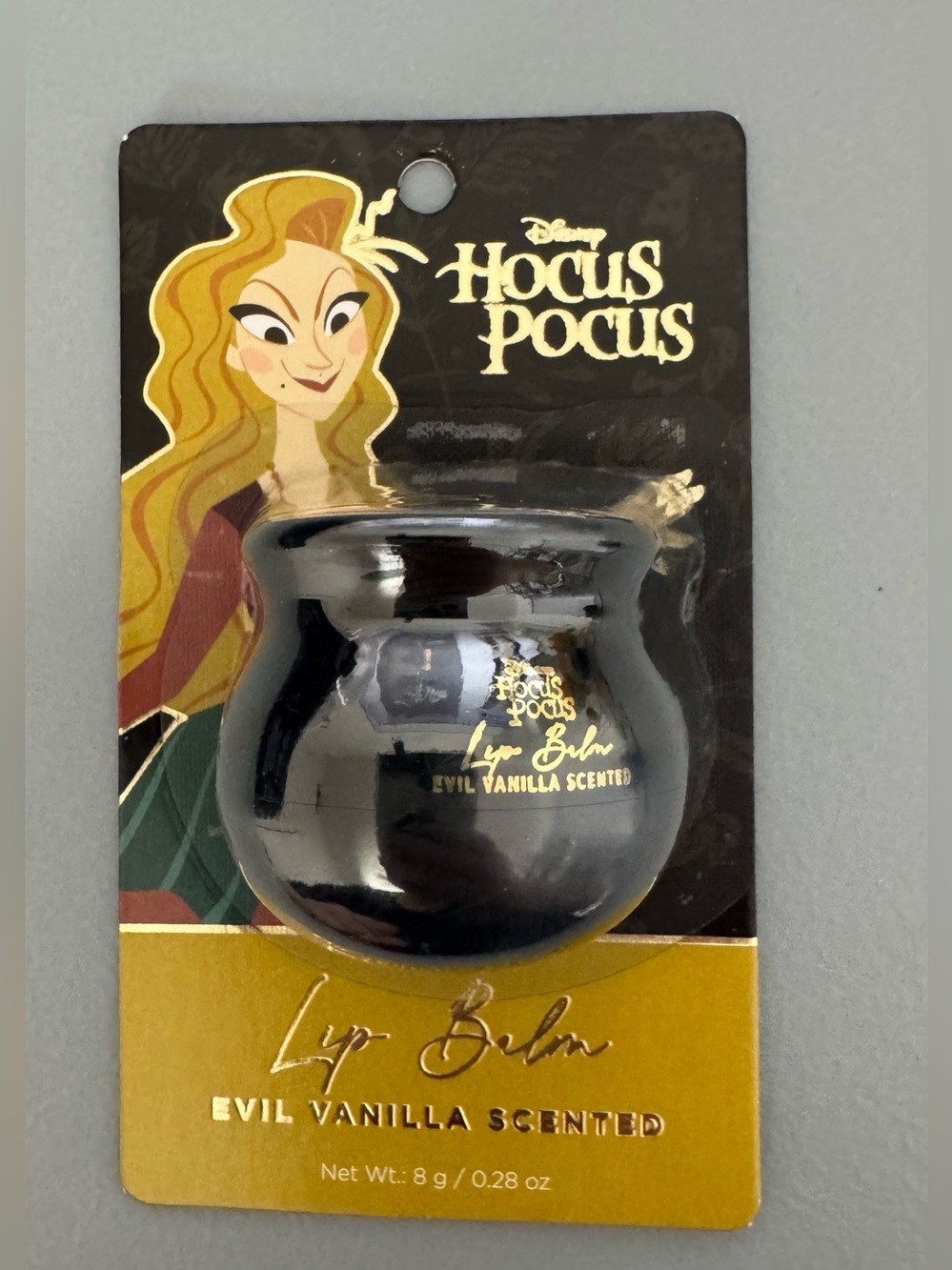 Disney hocus pocus Sarah themed Evil Vanilla Scented Lip Balm - Black